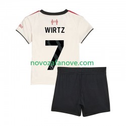 Nogometni Dres Liverpool Florian Wirtz 7 Dječji Gostujući 2025-2026 Kratkih Rukava