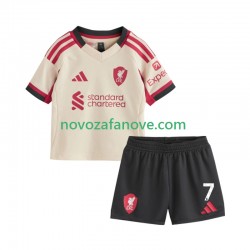Nogometni Dres Liverpool Florian Wirtz 7 Dječji Gostujući 2025-2026 Kratkih Rukava