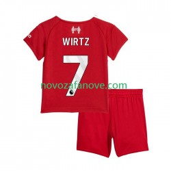 Nogometni Dres Liverpool Florian Wirtz 7 Dječji Domaći 2025-2026 Kratkih Rukava