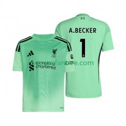 Nogometni Dres Liverpool Alisson Becker 1 Golmanski Muški Domaći 2025-2026 Kratkih Rukava