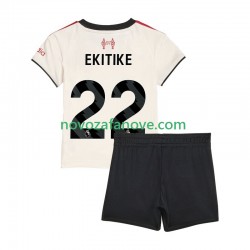 Nogometni Dres Liverpool Hugo Ekitike 22 Dječji Gostujući 2025-2026 Kratkih Rukava
