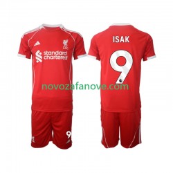 Nogometni Dres Liverpool ISAK 9 Dječji Domaći 2025-2026 Kratkih Rukava