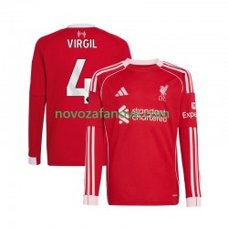 Nogometni Dres Liverpool Virgil van Dijk 4 Muški Domaći 2025-2026 Dugim Rukavima