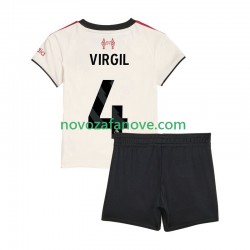 Nogometni Dres Liverpool Virgil van Dijk 4 Dječji Gostujući 2025-2026 Kratkih Rukava