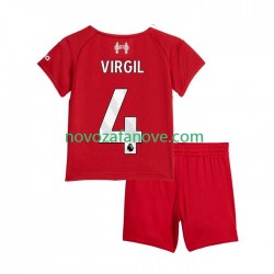 Nogometni Dres Liverpool Virgil van Dijk 4 Dječji Domaći 2025-2026 Kratkih Rukava