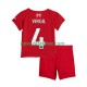 Nogometni Dres Liverpool Virgil van Dijk 4 Dječji Domaći 2025-2026 Kratkih Rukava