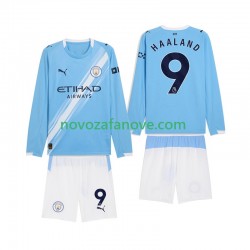 Nogometni Dres Manchester City Erling Haaland 9 Dječji Domaći 2025-2026 Dugim Rukavima
