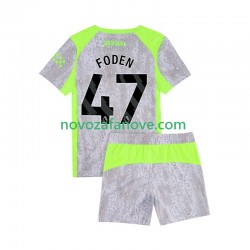 Nogometni Dres Manchester City Phil Foden 47 Dječji Treći 2025-2026 Kratkih Rukava