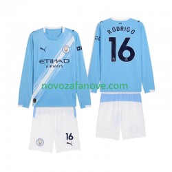 Nogometni Dres Manchester City Rodrigo Hernandez 16 Dječji Domaći 2025-2026 Dugim Rukavima