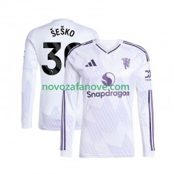 Nogometni Dres Manchester United Benjamin Sesko 30 Muški Gostujući 2025-2026 Dugim Rukavima