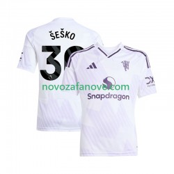 Nogometni Dres Manchester United Benjamin Sesko 30 Muški Gostujući 2025-2026 Kratkih Rukava