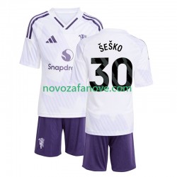 Nogometni Dres Manchester United Benjamin Sesko 30 Dječji Gostujući 2025-2026 Kratkih Rukava