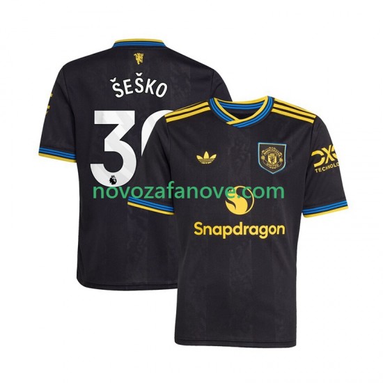 Nogometni Dres Manchester United Benjamin Sesko 30 Muški Treći 2025-2026 Kratkih Rukava