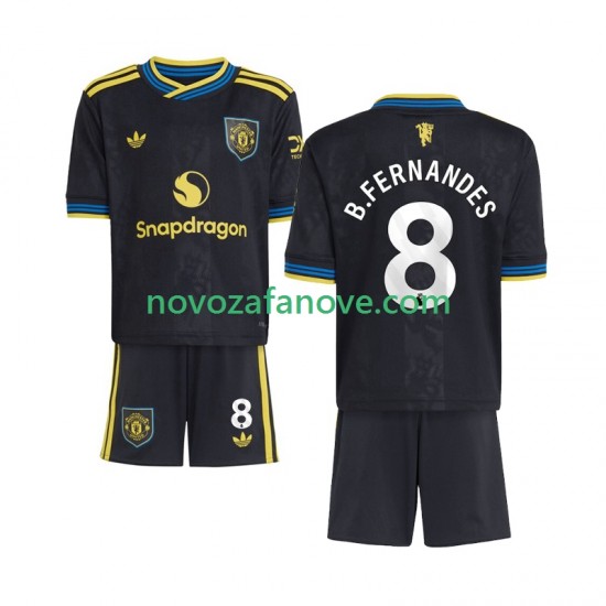 Nogometni Dres Manchester United Bruno Fernandes 8 Dječji Treći 2025-2026 Kratkih Rukava