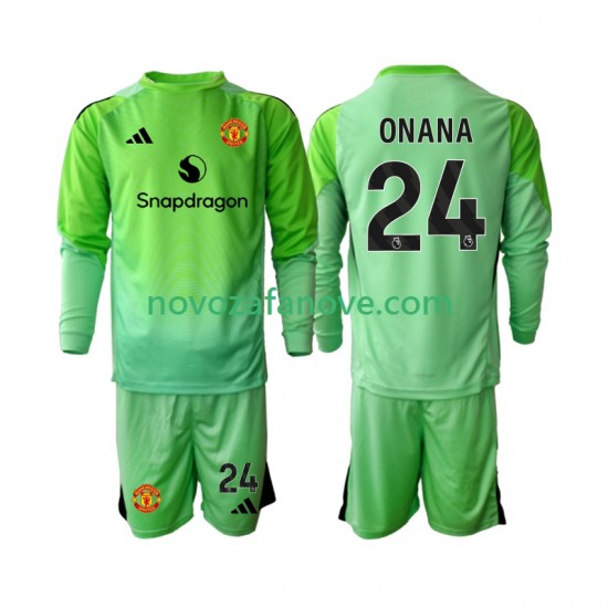Nogometni Dres Manchester United Andre Onana 24 Golmanski Dječji Četvrti 2025-2026 Dugim Rukavima