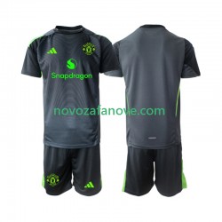 Nogometni Dres Manchester United Golmanski Dječji Gostujući 2025-2026 Kratkih Rukava