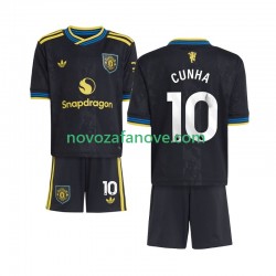 Nogometni Dres Manchester United Matheus Cunha 10 Dječji Treći 2025-2026 Kratkih Rukava