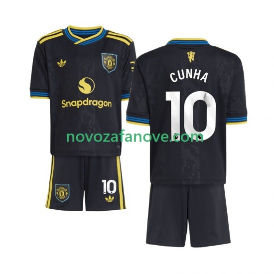 Nogometni Dres Manchester United Matheus Cunha 10 Dječji Treći 2025-2026 Kratkih Rukava