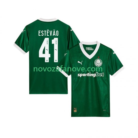 Nogometni Dres Palmeiras Estevao 41 Muški Domaći 2025-2026 Kratkih Rukava