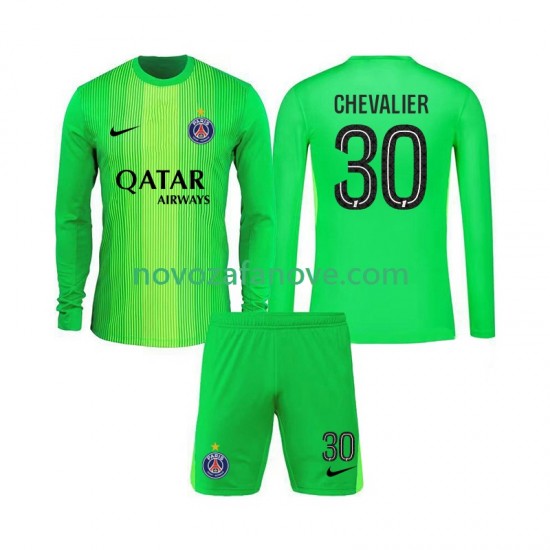Nogometni Dres Paris Saint-Germain Lucas Chevalier 30 Golmanski Dječji Gostujući 2025-2026 Dugim Rukavima
