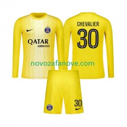 Nogometni Dres Paris Saint-Germain Lucas Chevalier 30 Golmanski Dječji Treći 2025-2026 Dugim Rukavima