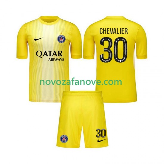 Nogometni Dres Paris Saint-Germain Lucas Chevalier 30 Golmanski Dječji Treći 2025-2026 Kratkih Rukava