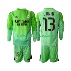 Nogometni Dres Real Madrid Andriy Lunin 13 Golmanski Dječji Gostujući 2025-2026 Dugim Rukavima