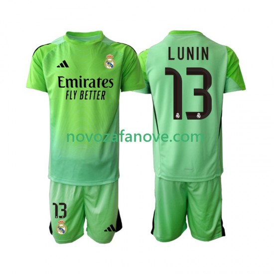 Nogometni Dres Real Madrid Andriy Lunin 13 Golmanski Dječji Gostujući 2025-2026 Kratkih Rukava