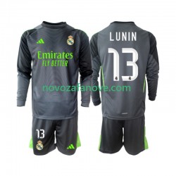 Nogometni Dres Real Madrid Andriy Lunin 13 Golmanski Dječji Treći 2025-2026 Dugim Rukavima