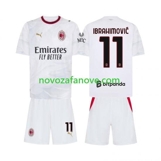 Nogometni Dres AC Milan Ibrahimović 11 Dječji Gostujući 2026-2027 Kratkih Rukava