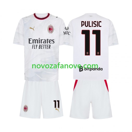 Nogometni Dres AC Milan Pulisic 11 Dječji Gostujući 2026-2027 Kratkih Rukava