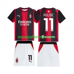 Nogometni Dres AC Milan Pulisic 11 Dječji Domaći 2026-2027 Kratkih Rukava