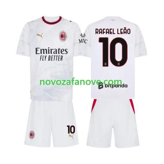 Nogometni Dres AC Milan Rafael Leao 10 Dječji Gostujući 2026-2027 Kratkih Rukava