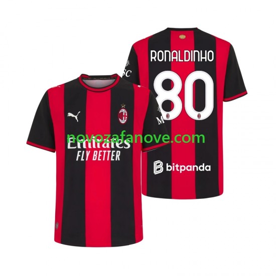 Nogometni Dres AC Milan Ronaldinho 80 Muški Domaći 2026-2027 Kratkih Rukava