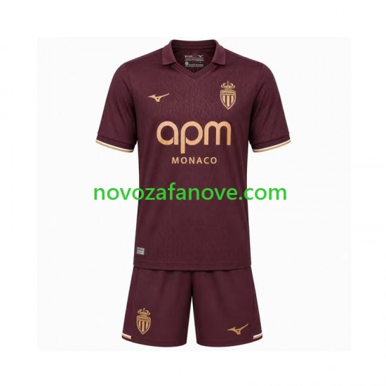 Nogometni Dres AS Monaco Dječji Gostujući 2026-2027 Kratkih Rukava