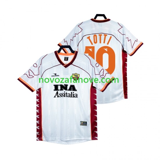Nogometni Dres Roma Totti 10 2000 Retro Muški Gostujući 1999 Kratkih Rukava