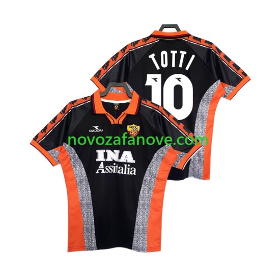 Nogometni Dres Roma Totti 10 Retro Muški Treći 1998 1999 Kratkih Rukava