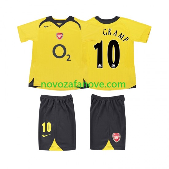 Nogometni Dres Arsenal BERGKAMP 10 2005 Retro Dječji Gostujući 2006 Kratkih Rukava
