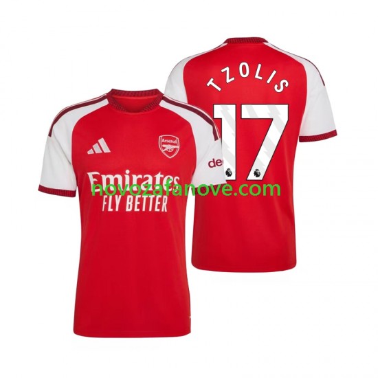 Nogometni Dres Arsenal Christos Tzolis 17 Muški Domaći 2026-2027 Kratkih Rukava