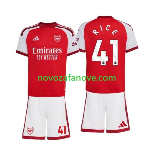 Nogometni Dres Arsenal Declan Rice 41 Dječji Domaći 2026-2027 Kratkih Rukava