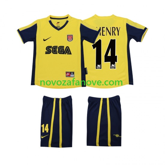 Nogometni Dres Arsenal Thierry Henry 14 2000 2001 Retro Dječji Gostujući Kratkih Rukava