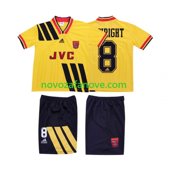 Nogometni Dres Arsenal WRIGHT 8 1993 Retro Dječji Gostujući 1994 Kratkih Rukava