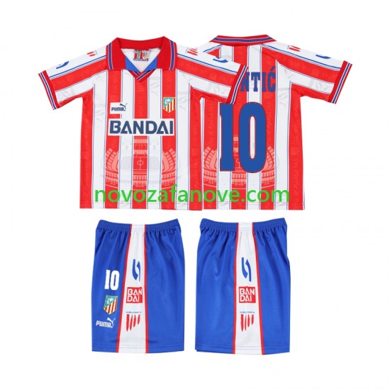 Nogometni Dres Atlético Madrid PANTIC 10 1996 1997 Retro Dječji Domaći Kratkih Rukava