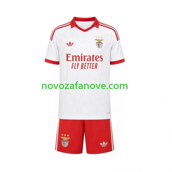 Nogometni Dres Benfica Dječji Gostujući 2026-2027 Kratkih Rukava