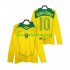 Nogometni Dres Brazil RONALDINHO 10 Retro Muški Domaći 2004 Dugim Rukavima