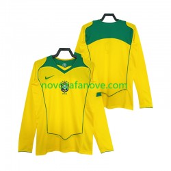 Nogometni Dres Brazil Retro Muški Domaći 2004 Dugim Rukavima