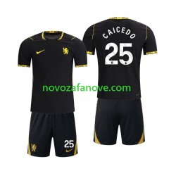 Nogometni Dres Chelsea Moises Caicedo 25 Dječji Gostujući 2026-2027 Kratkih Rukava