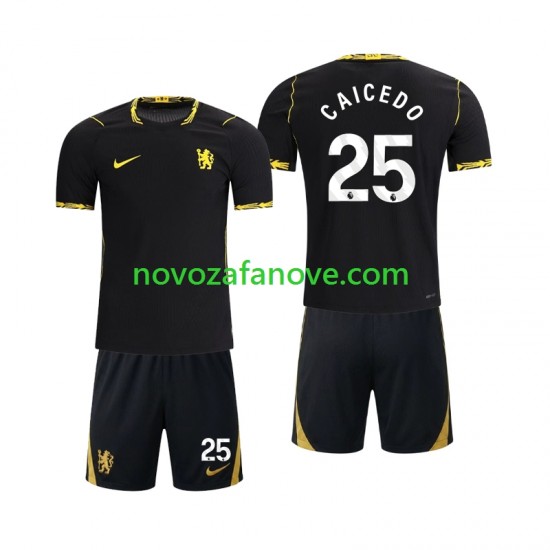 Nogometni Dres Chelsea Moises Caicedo 25 Dječji Gostujući 2026-2027 Kratkih Rukava