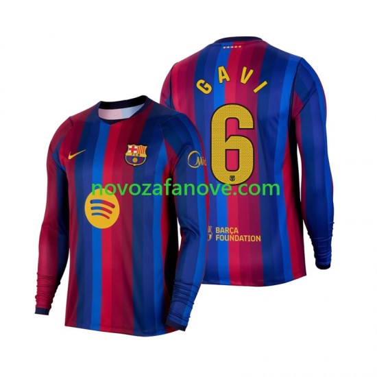 Nogometni Dres FC Barcelona Gavi 6 Muški Domaći 2026-2027 Dugim Rukavima