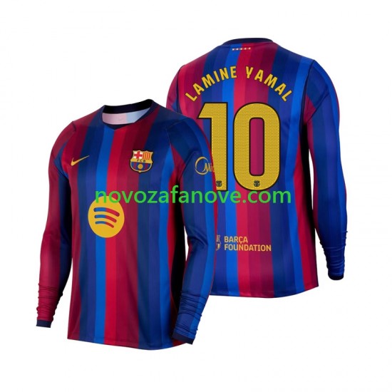Nogometni Dres FC Barcelona Lamine Yamal 10 Muški Domaći 2026-2027 Dugim Rukavima